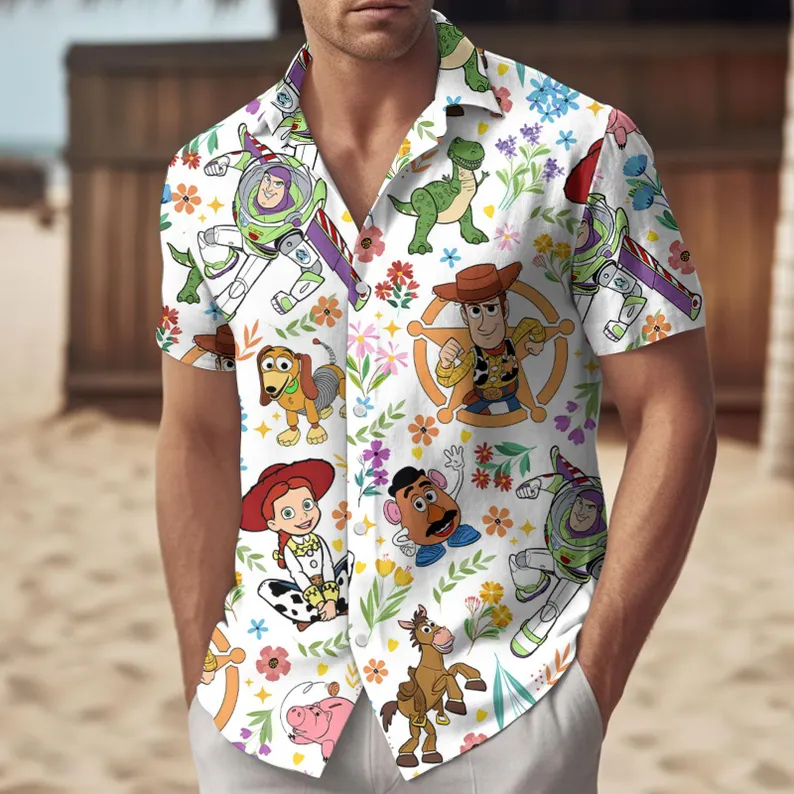 Cowboy & Space Ranger Inspired Hawaiian Shirt and Shorts Set | Vacation Outfit