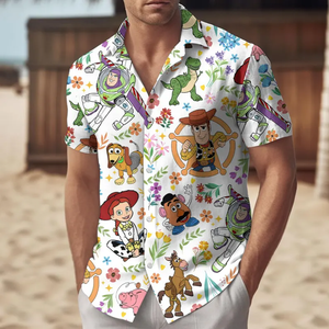 Cowboy & Space Ranger Inspired Hawaiian Shirt and Shorts Set | Vacation Outfit