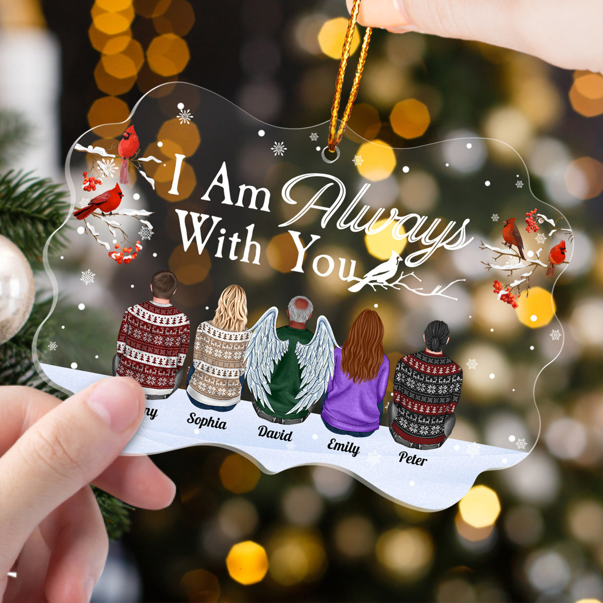 Family - I Am Always With You - Personalized Acrylic Ornament