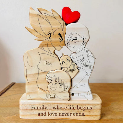 Family - Vegeta Family - Personalized Wooden Puzzle
