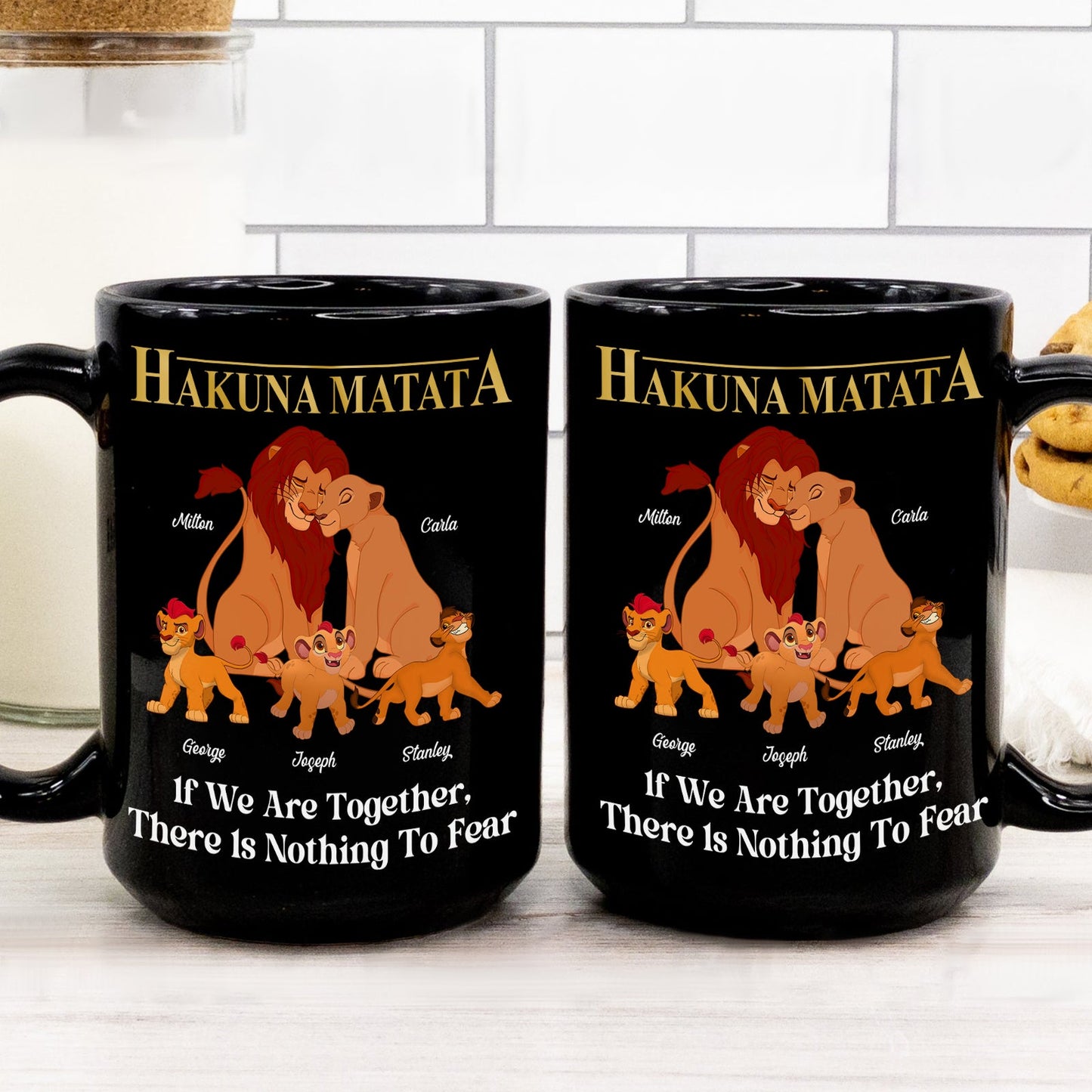 Family - If We Are Together,There Is Nothing To Fear - Personalized Black Mug