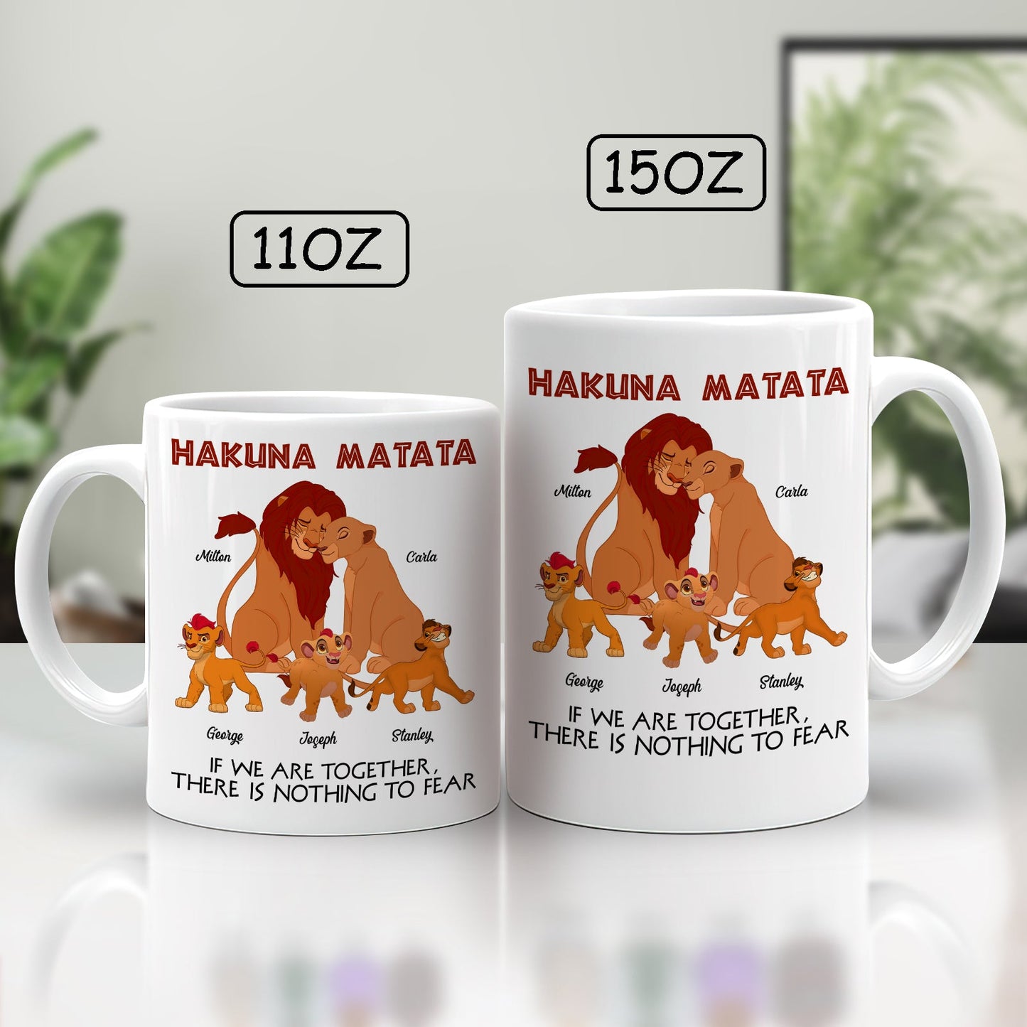 Family - The Lion Pet - Personalized Mug