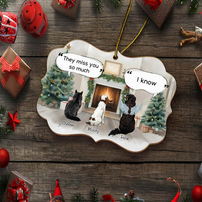 Pet Lovers - They Still Talk About You - Personalized Medallion Wooden Ornament