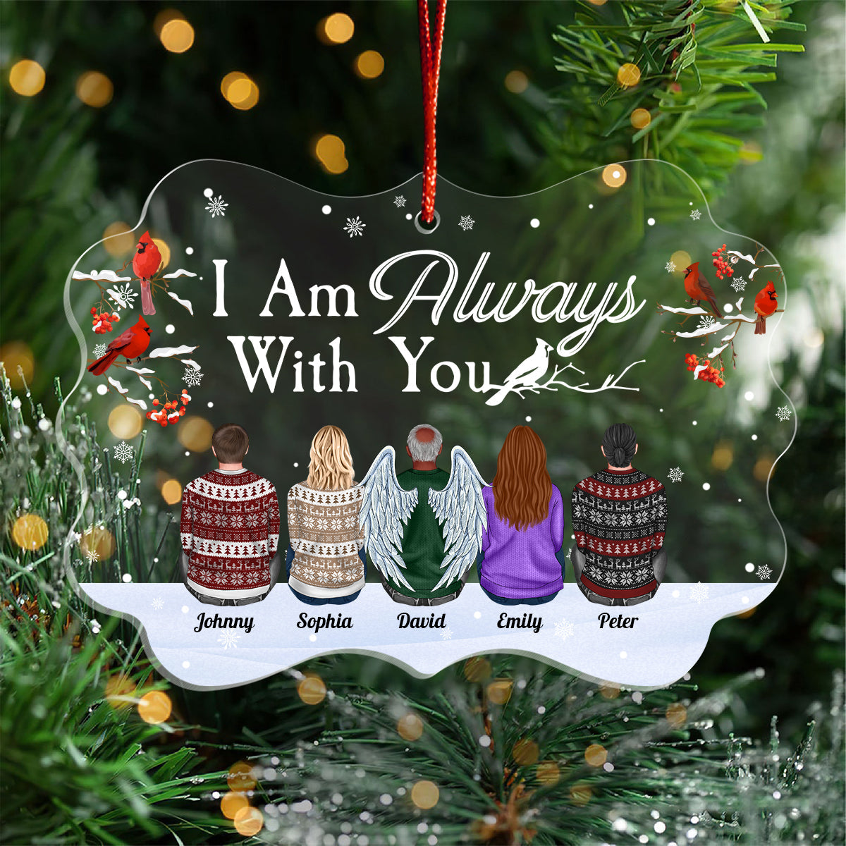 Family - I Am Always With You - Personalized Acrylic Ornament