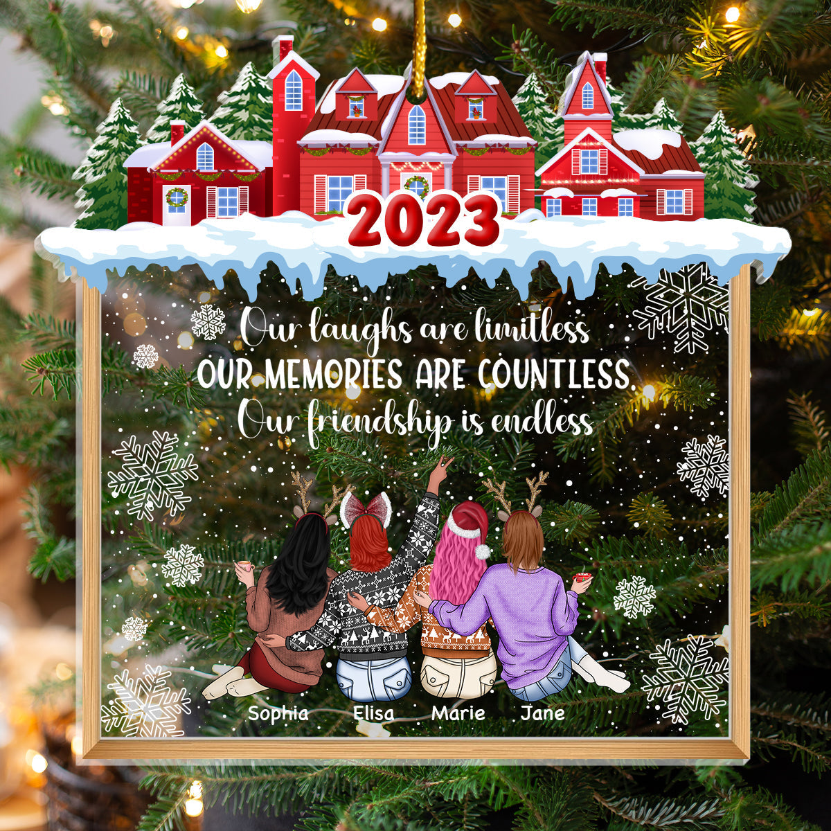 Our Laughs Are Limitless Our Memories Are Countless - Personalized Acrylic Ornament