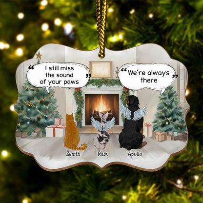 Pet Lovers - They Still Talk About You - Personalized Medallion Wooden Ornament