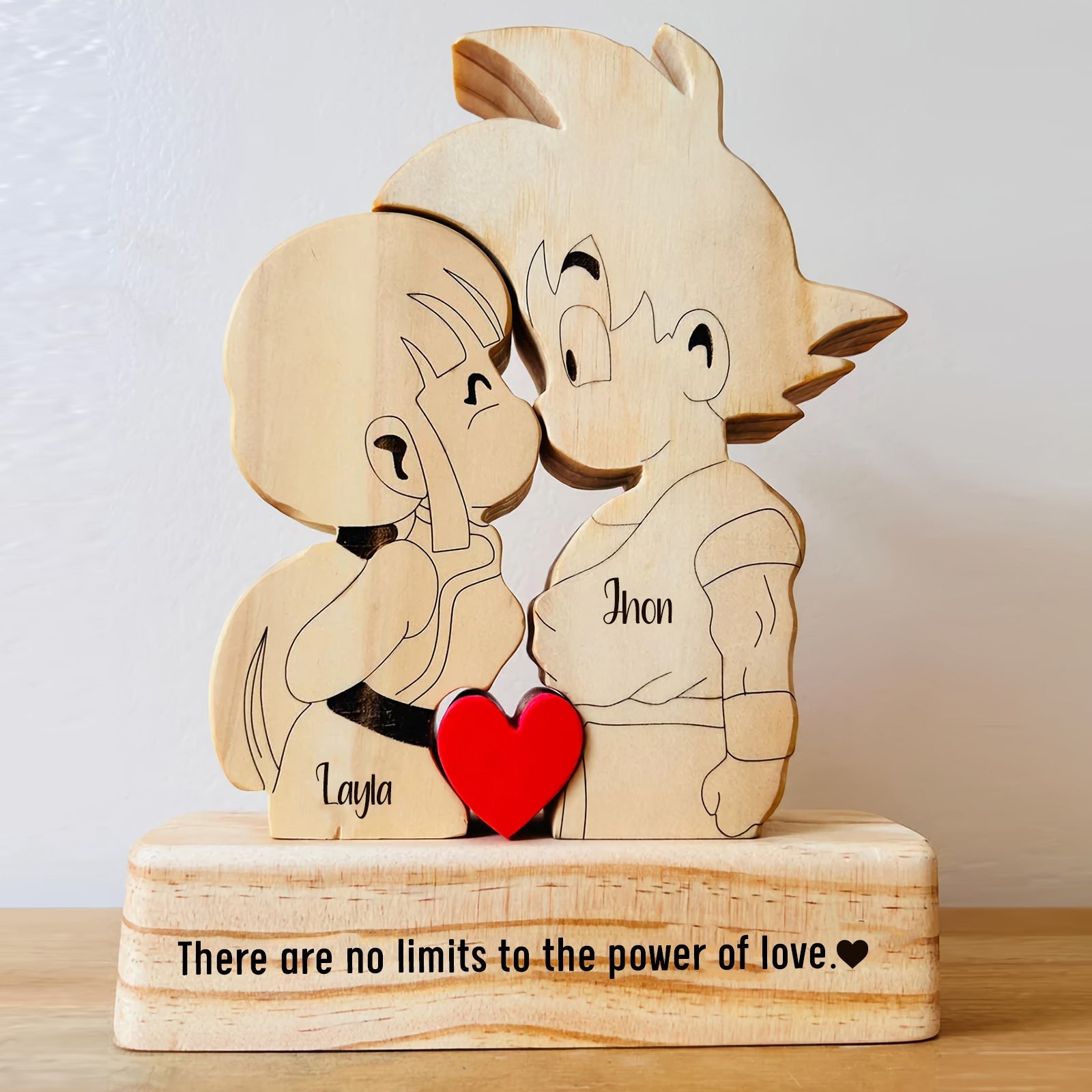 Couple - There Are No Limits To The Power Of Love - Personalized Wooden Puzzle
