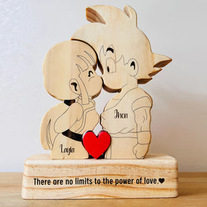 Couple - There Are No Limits To The Power Of Love - Personalized Wooden Puzzle