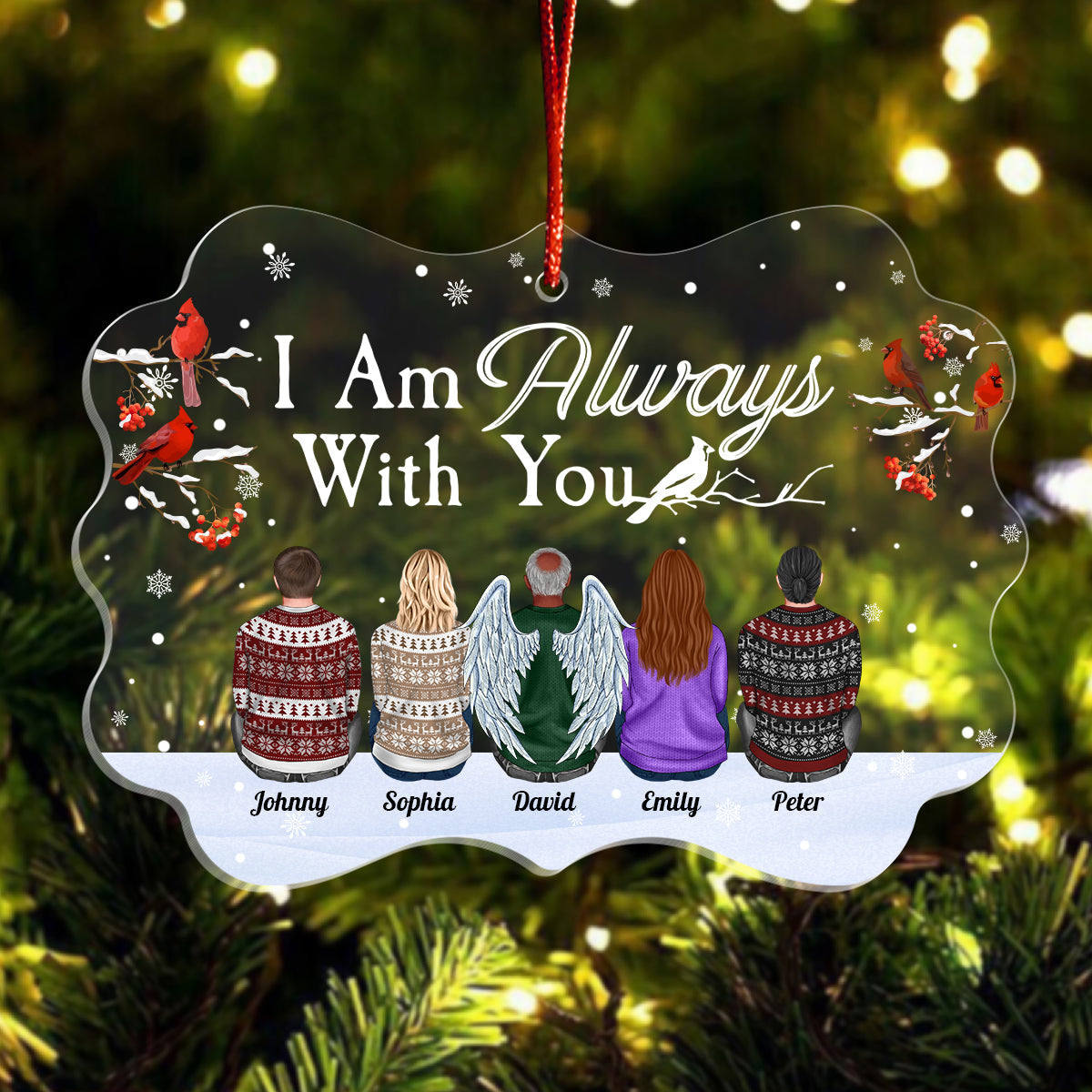 Family - I Am Always With You - Personalized Acrylic Ornament