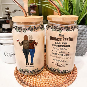 Besties - To My Badass Bestie - Personalized Glass Can