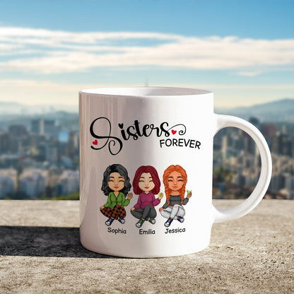 Besties - Sisters Forever - Personalized Mug (Ver2)