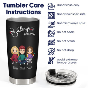 Customizable Stainless Steel Tumbler for Siblings - 20oz