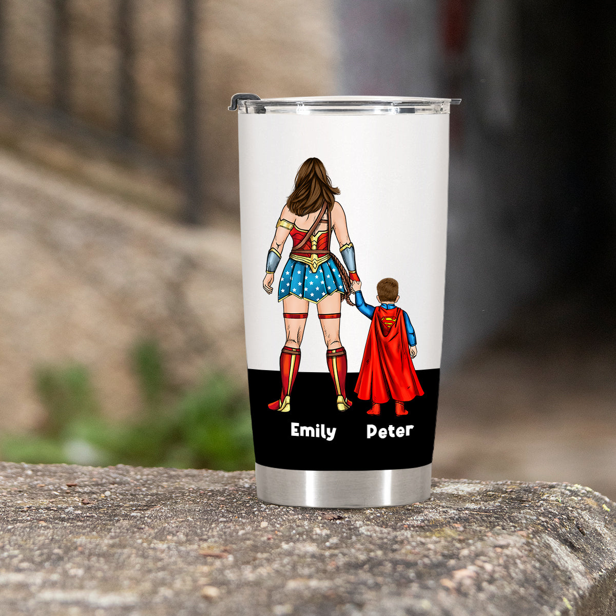 Family - Mom You're My Superhero And Always Will Be - Personalized Tumbler/Wine Tumbler