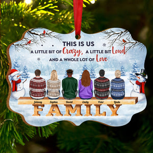 Family - The Love Between Brothers and Sisters Is Forever - Personalized Medallion Wooden Ornament