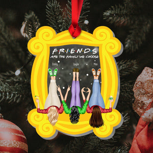 Besties - Drinking Friends Are The Family We Choose - Personalized Acrylic Ornament