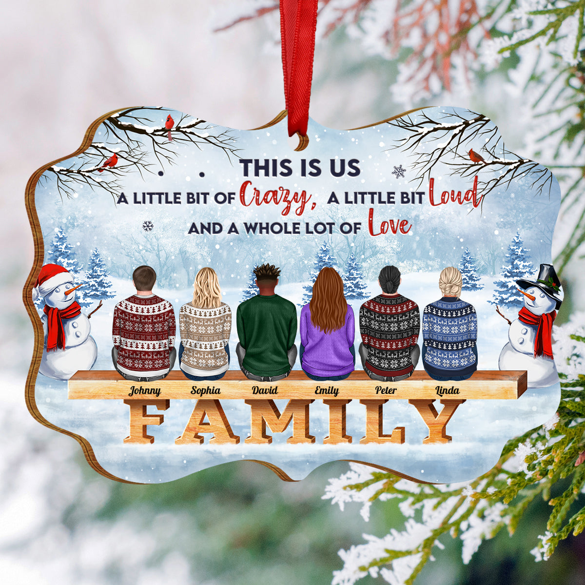 Family - The Love Between Brothers and Sisters Is Forever - Personalized Medallion Wooden Ornament