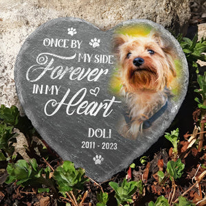 Pet Lovers - Once By My Side, Forever In My Heart - Personalized Memorial Stones