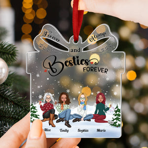 Besties - Our Friendship Is A True Blessing To Me - Personalized Acrylic Ornament (Ver 3)