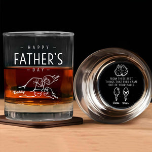 Family - Happy Father's Day - Personalized Whisky Glass