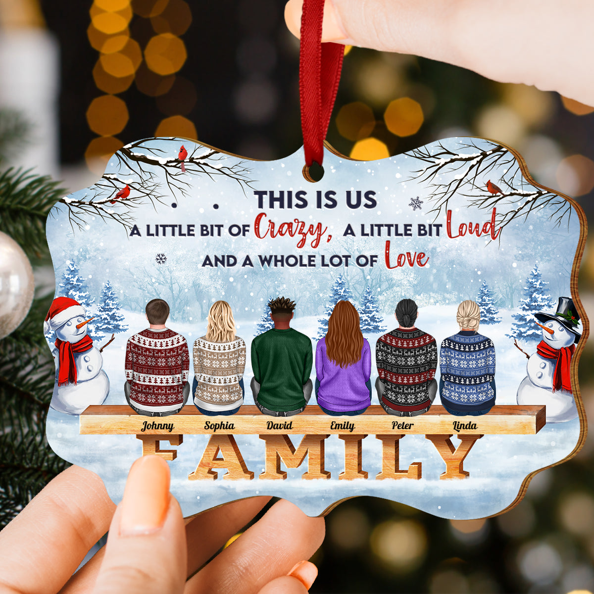 Family - The Love Between Brothers and Sisters Is Forever - Personalized Medallion Wooden Ornament