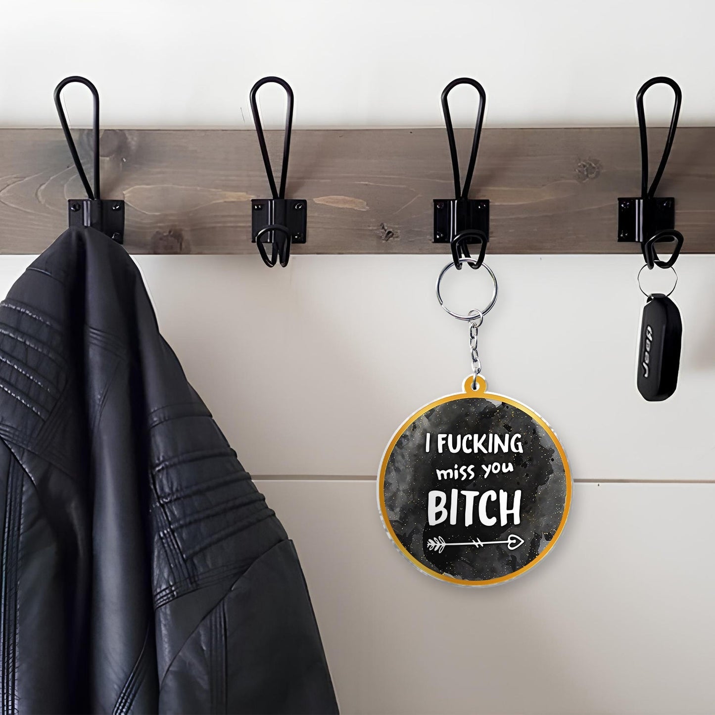 Personalized best friend keychain with a fun message for showing appreciation