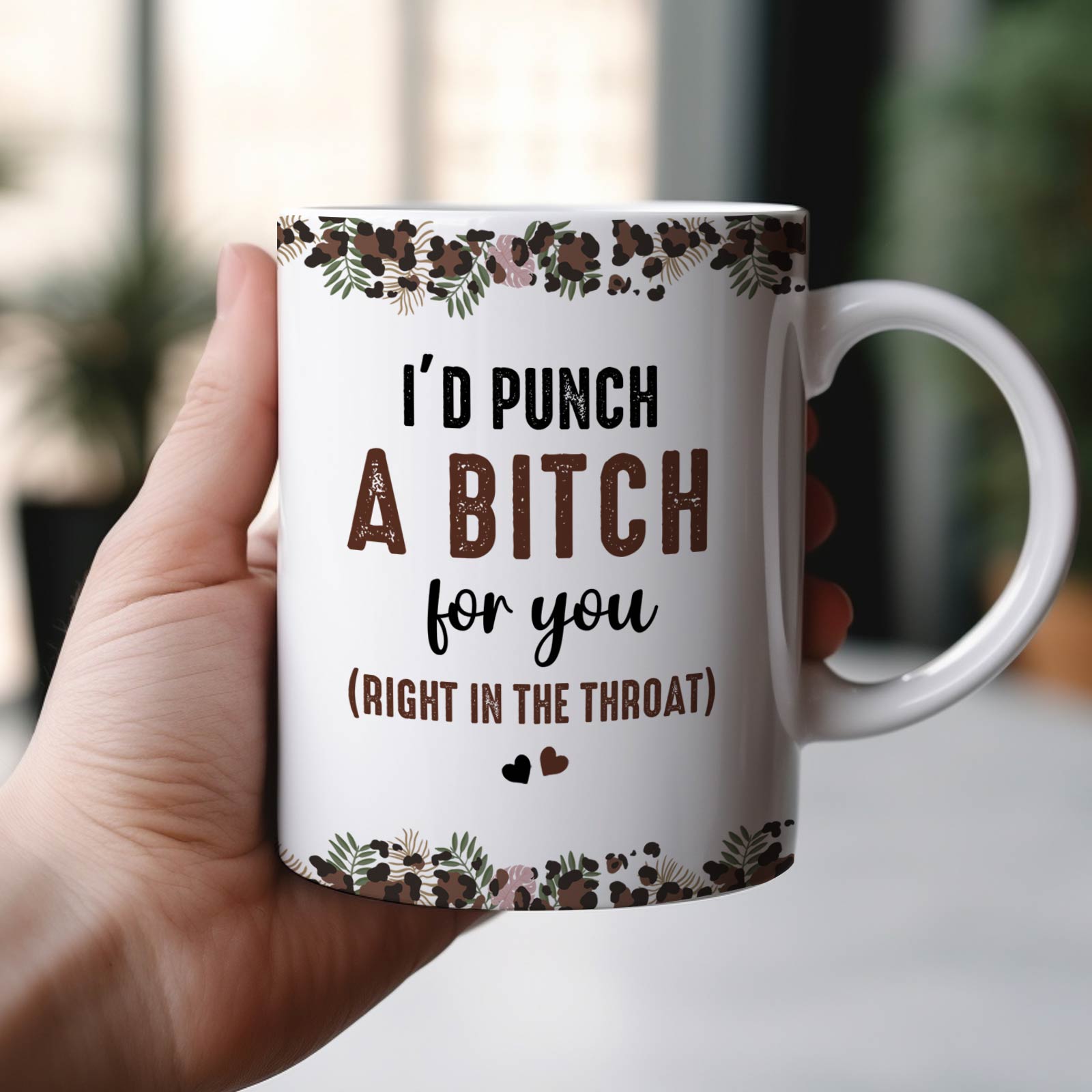 Personalized best friend mug with humorous quote for special friendship moments