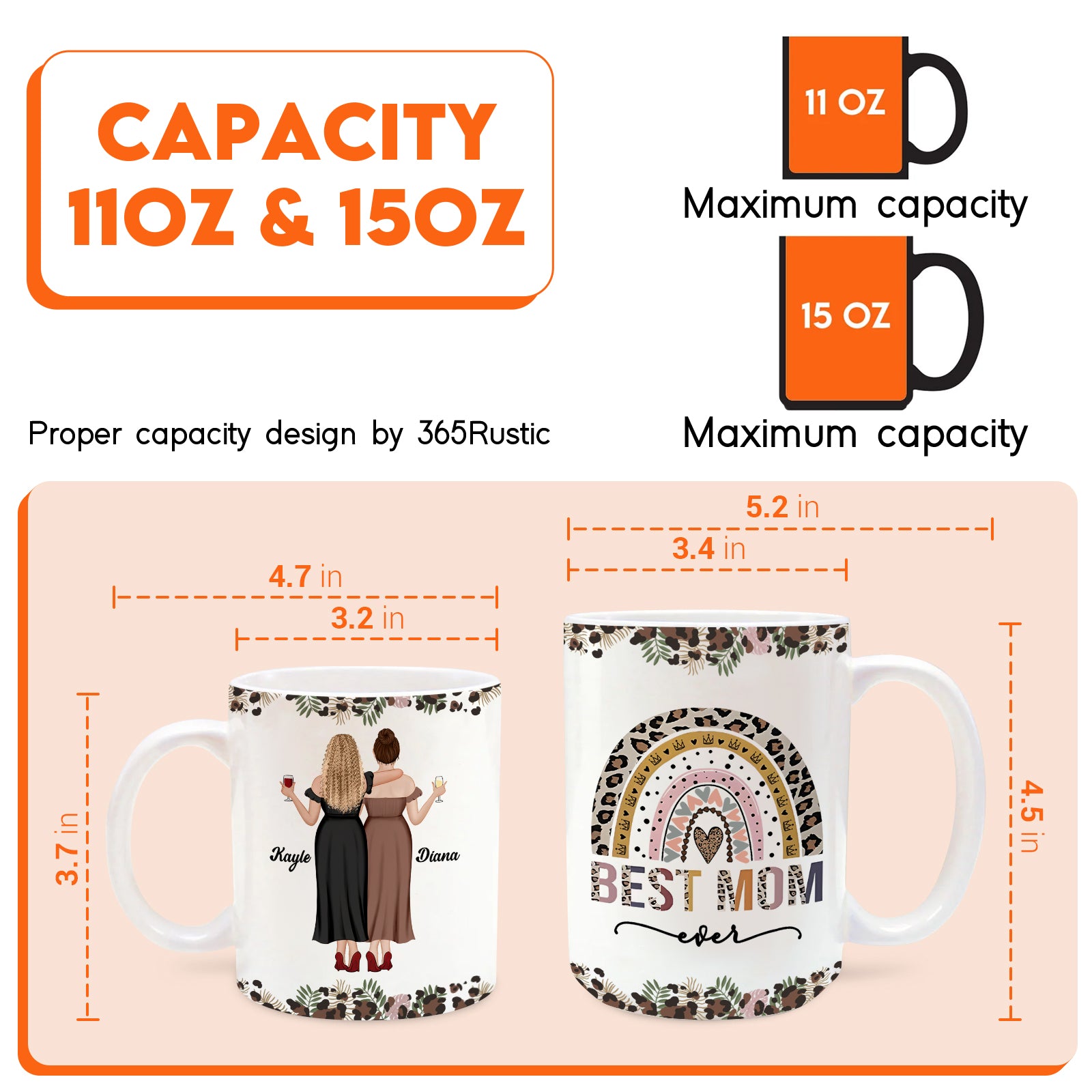 Personalized best mom mug design showcasing unique floral patterns and heartfelt message