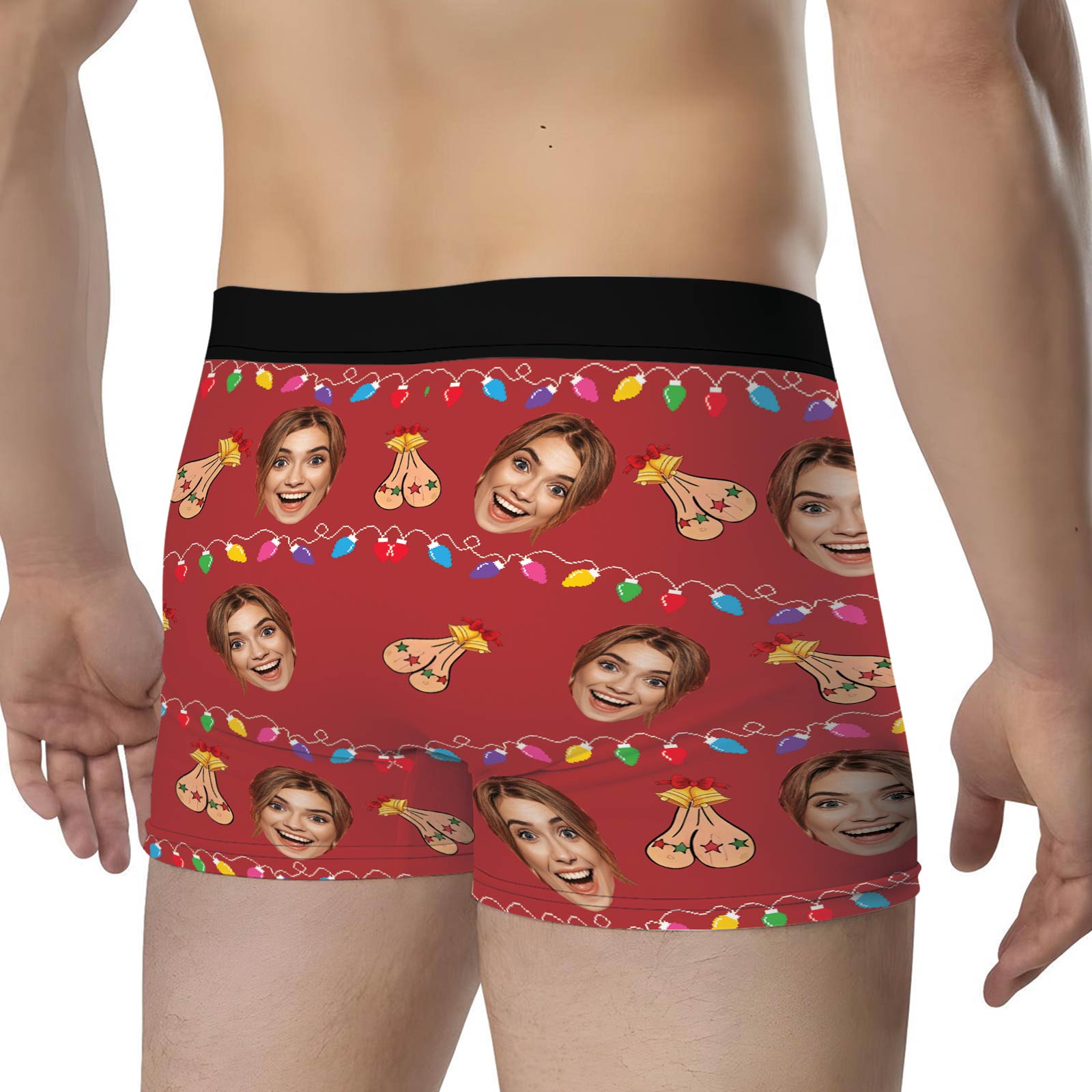 Funny personalized couple boxers with festive designs and playful expressions for lighthearted gifting