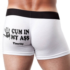 Personalized couple boxers with custom printed messages and comfortable fit for couples