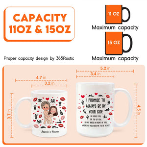Personalized couple mug with custom design featuring names and romantic quote for couples