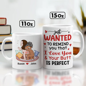 Personalized couple mug featuring cute artwork and loving message for couples