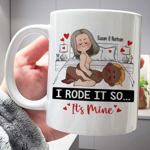 Personalized couple mug featuring playful illustration for fun-loving couples