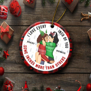 365Gifty personalized couple ornament with cozy holiday design and loving message for Stacey and Patricia