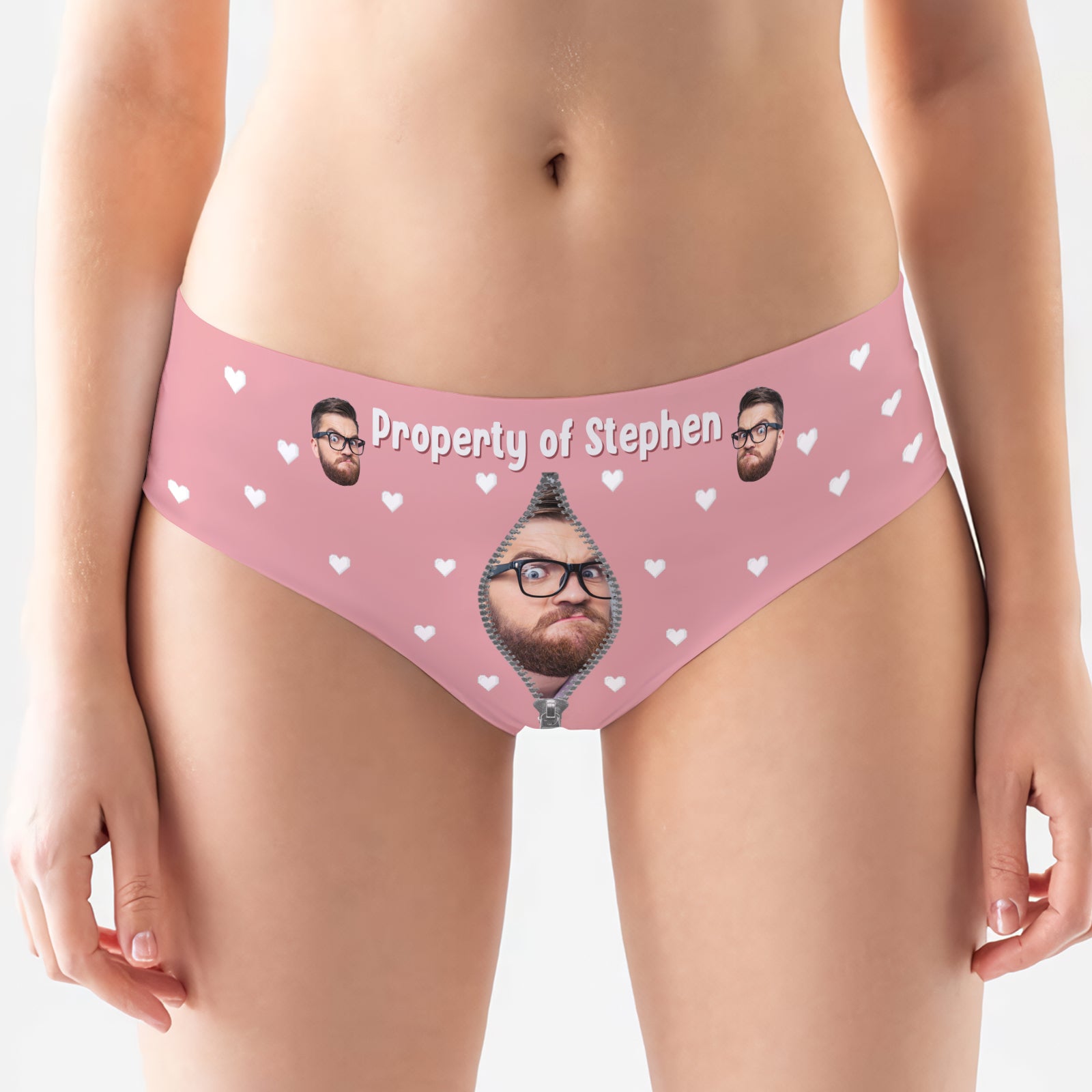 Personalized couple underwear featuring custom graphics and text for a fun gift idea