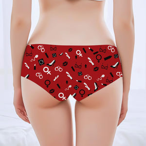 Personalized couple underwear in red with stylish novelty patterns for a fun and unique gift