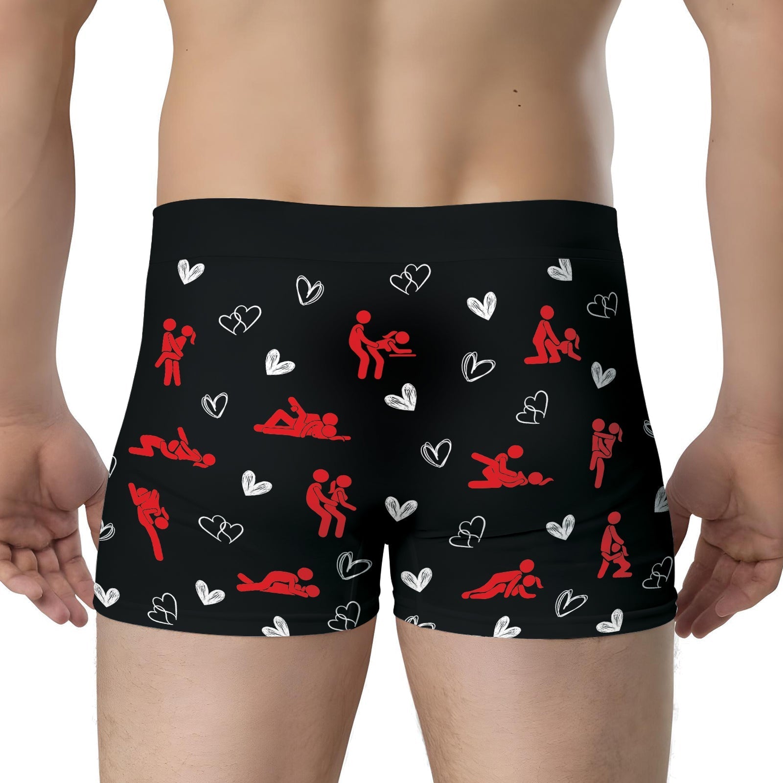 Personalized face underwear for couples featuring playful designs and heart motifs