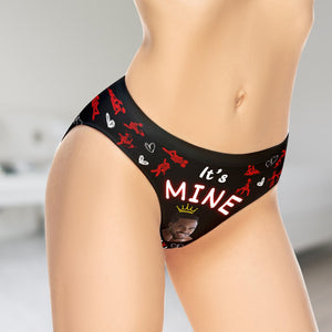 Personalized face underwear for couples featuring playful graphics and custom photo design