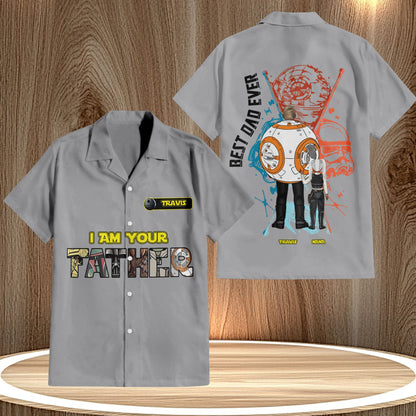 365Gifty personalized father hawaiian shirt with I am your father design and custom names