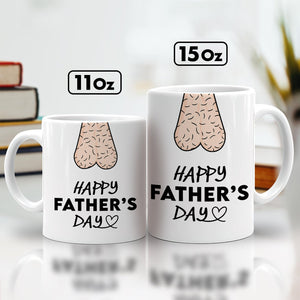 Personalized Father's Day mug featuring funny design and two size options for a unique gift