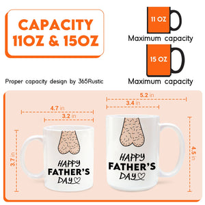 Personalized Father's Day mug with a funny design and measuring 11 oz or 15 oz for hot beverages