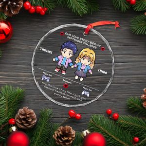 Personalized gamer couple ornament with wooden design and heartfelt message about the Rainbow Bridge