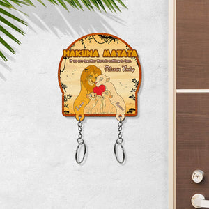 Personalized Lion King family key holder with Hakuna Matata theme and family design