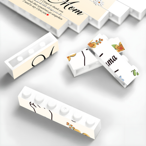 Personalized mom jigsaw puzzle pieces with floral designs and heartfelt messages for family bonding