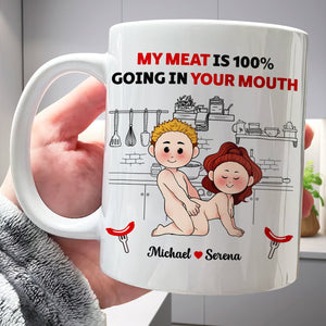 Funny personalized naughty anniversary mug with humorous adult-themed design for couples