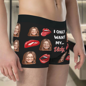 Personalized photo boxers for couples featuring custom graphics and playful designs