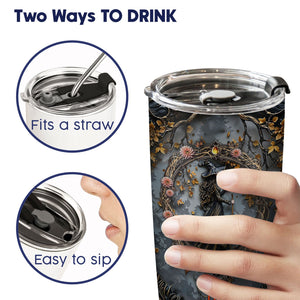 365Gifty personalized witch tumbler showing two ways to drink with straw fit and easy sip lid