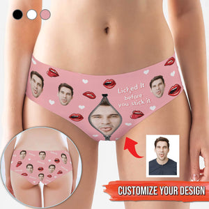 Personalized women underwear with custom face design and playful text for unique gifts