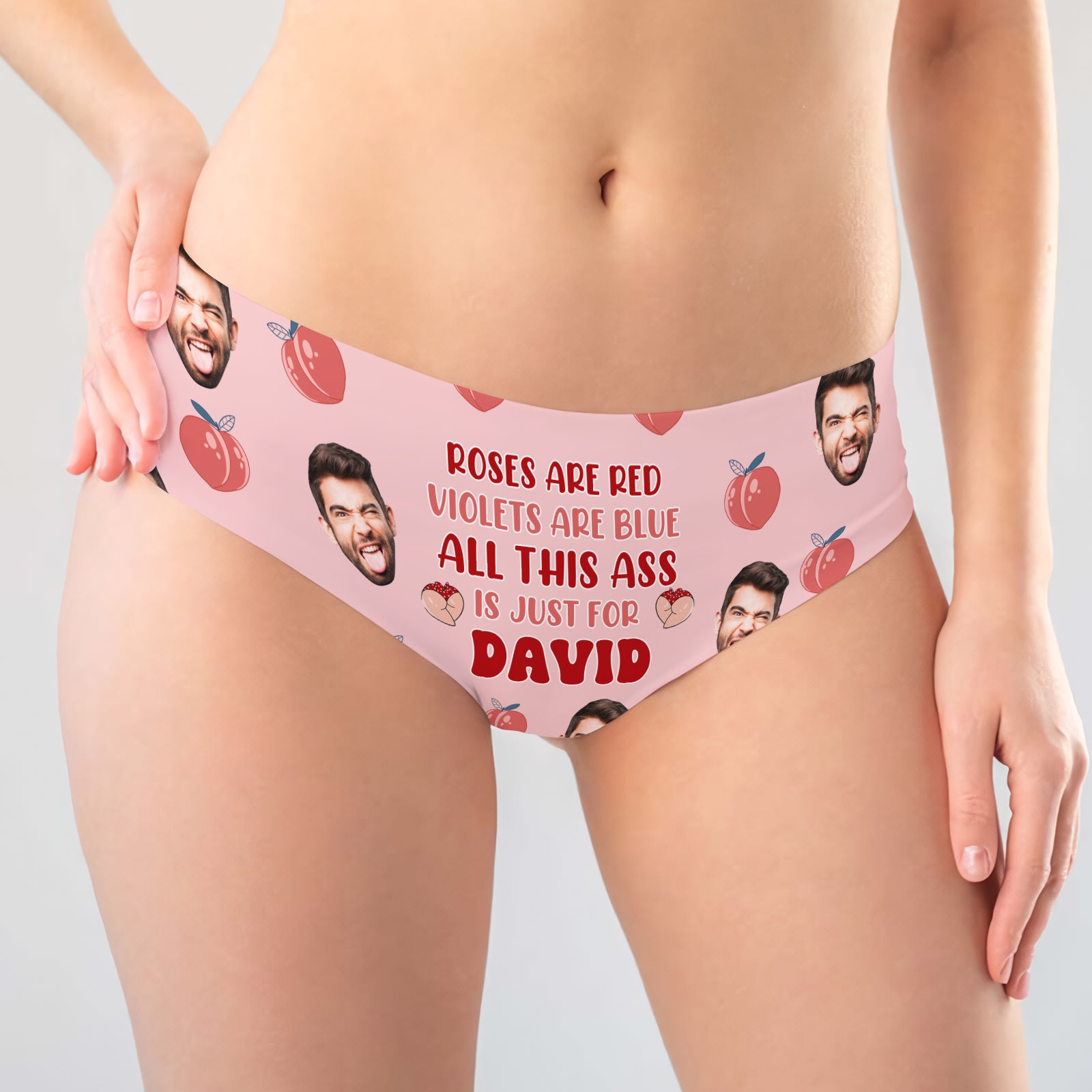 Personalized women underwear with playful designs and custom text, perfect for unique gifts
