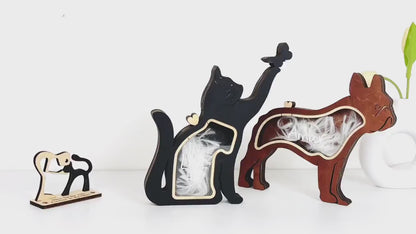Pet Lover - Wooden Pet Fur Keepsake Pet Loss - Personalized Memorial Box