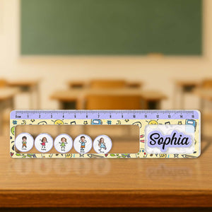 365Gifty Shaking Ruler For Kids personalized with name Sophia and cartoon character beads